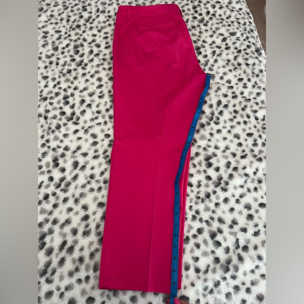 Bright Pink Women's Dress Capri Pants